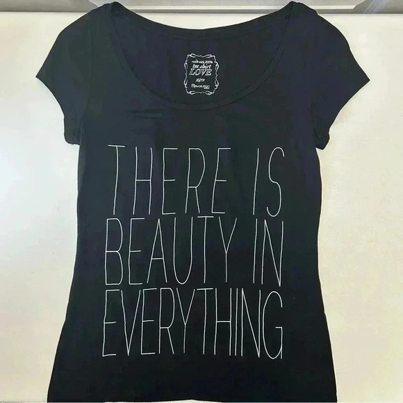 Ricki’s  Fitted T-Shirt Slogan Graphic Short Sleeve Tee Cotton Modal Black XS - Picture 13 of 14